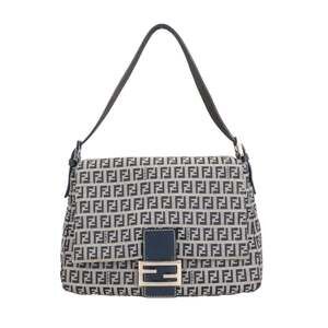 FENDI Gray Canvas Shoulder Bag